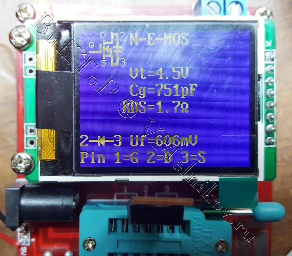 Измеренные характеристики китайских транзисторов IRF530N